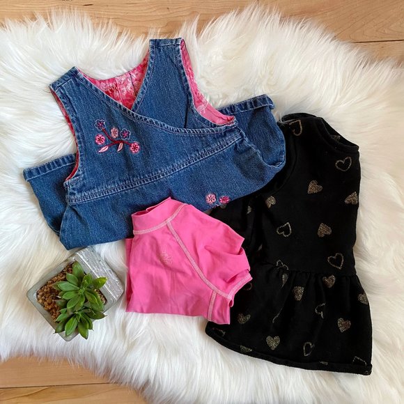 Baby Girl 3 piece Bundle 18mo pink black blue - Picture 1 of 8